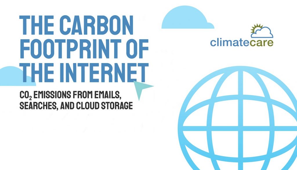 carbon footprint of the internet