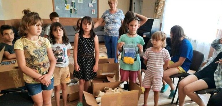 samboards products arriving at the orphanage in Ukraine