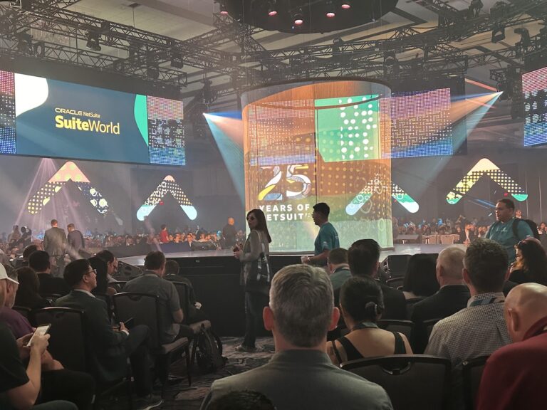 SuiteWorld 2023 conference in Las Vegas and is learning all about NetSuite, Oracle and meeting entrepreneurs from across the world