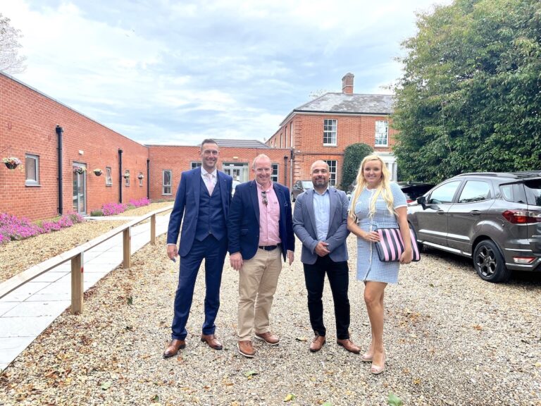 (left to right) Stuart Gollands, Operations Manager at Ashley Care Group, Ashley George – Owner of Ashley Care Group, Eugene Vichare – Relationship Manager at Allica Bank and Ania George – Finance Director at Ashley Care Group