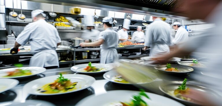 chefs in kitchen - catering hospitality industry