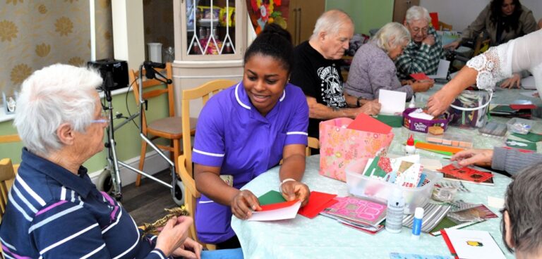 Enhanced Healthcare offer arts and crafts sessions to elderly